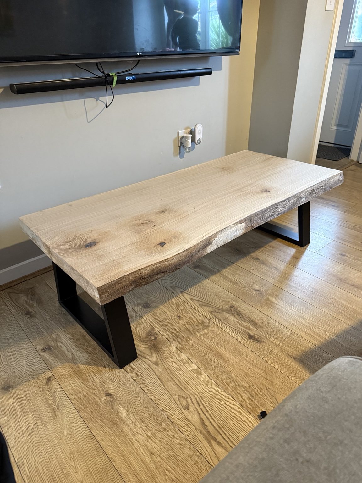 Live edge TV unit